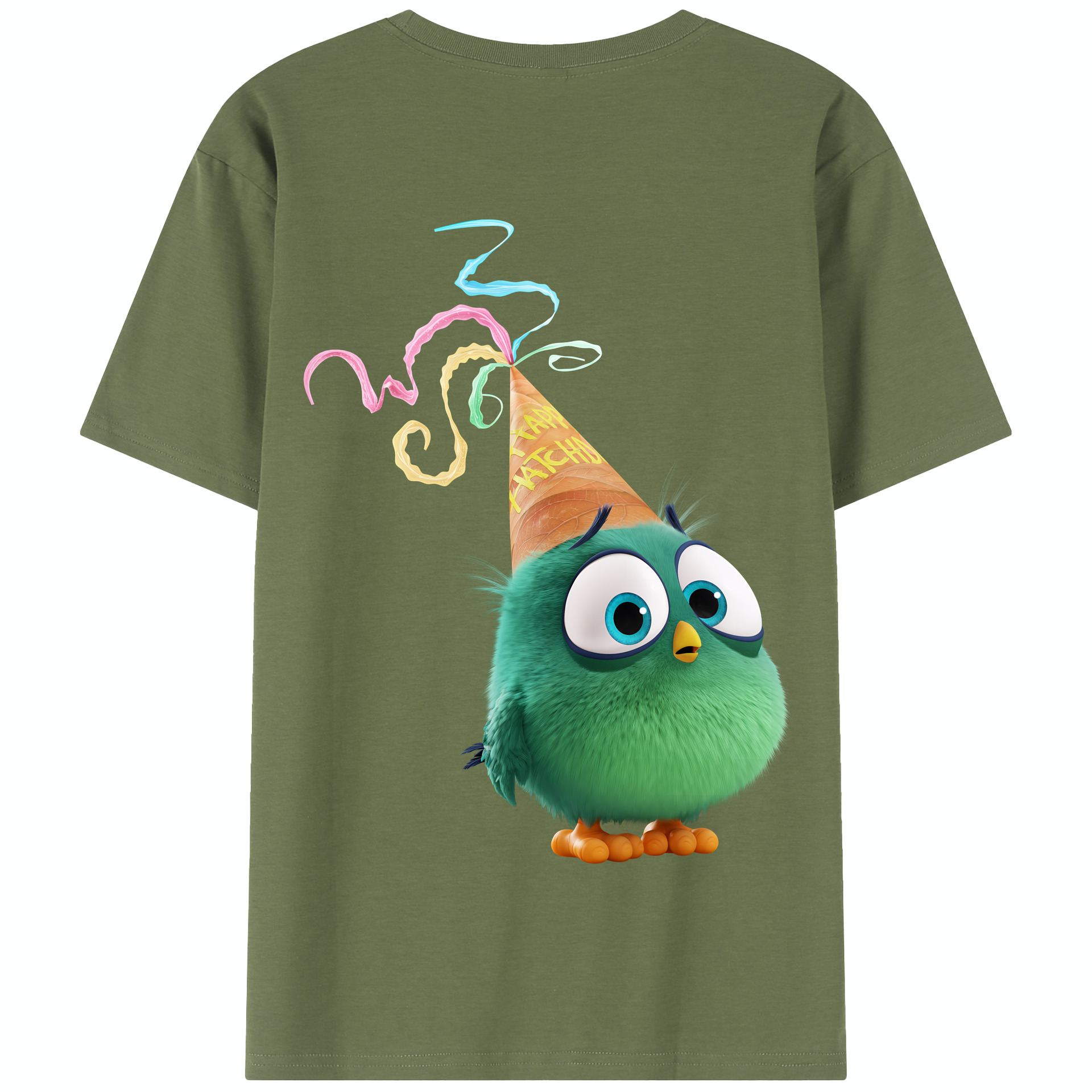 （画像用） Angry Birds アングリーバード 綿100％半袖Tシャツ（背面プリント）